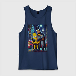 Мужская майка Batsimpson with son Bart - ai art fantasy