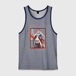 Майка мужская хлопок Changli Eternal Blaze, цвет: синяя тельняшка