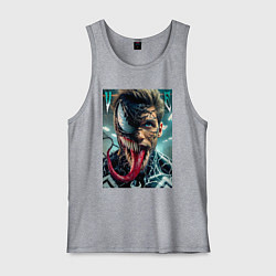 Майка мужская хлопок Venom and Eddie - ai art fantasy, цвет: меланж