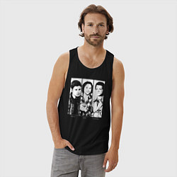 Майка мужская хлопок Винчестеры трио чб, цвет: черный — фото 2