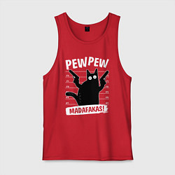 Мужская майка Кот с пушками