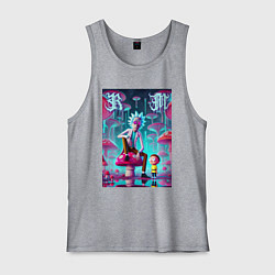 Мужская майка Rick and Morty under the mushrooms