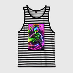 Мужская майка Counter Strike go - neon revolution