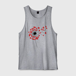 Мужская майка Одуванчик - сердечки