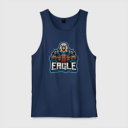 Майка мужская хлопок Eagle basketball, цвет: тёмно-синий