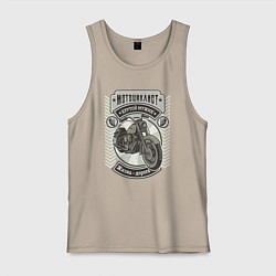 Мужская майка Мотоцикл монохромный: Мотоциклист