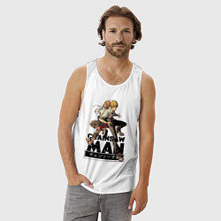 Майка мужская хлопок Denji and Power, цвет: белый — фото 2