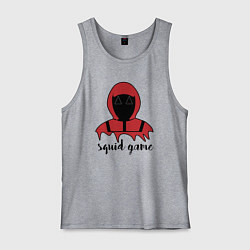 Майка мужская хлопок Squid game man, цвет: меланж
