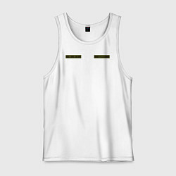 Майка мужская хлопок Шеврон: уже сил 0 - дедушка, цвет: белый