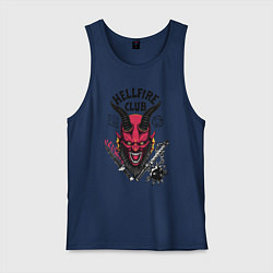 Майка мужская хлопок Hellfire club demon, цвет: тёмно-синий