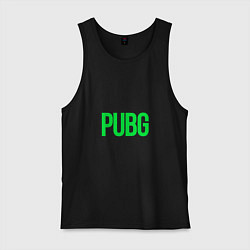 Майка мужская хлопок Надпись PUBG, цвет: черный