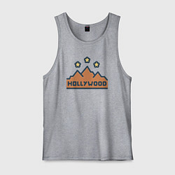 Майка мужская хлопок Hollywood stars, цвет: меланж