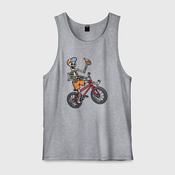 Мужская майка Скелетик на велосипеде