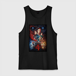 Майка мужская хлопок Stranger Things 4, цвет: черный