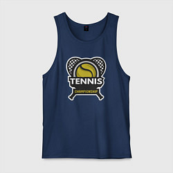 Майка мужская хлопок Tennis championship, цвет: тёмно-синий