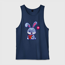 Мужская майка Читающий зайка