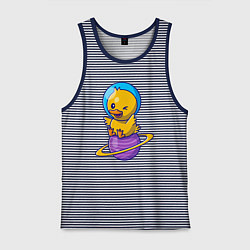 Мужская майка Утёнок на сатурне