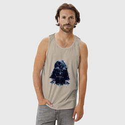 Майка мужская хлопок Дарт вейдер мазайка, цвет: миндальный — фото 2