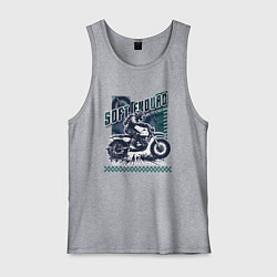 Мужская майка Мотоциклист на мотоцикле:Soft enduro