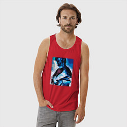 Майка мужская хлопок Ты мой космос, цвет: красный — фото 2