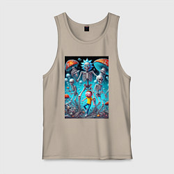 Мужская майка Skeleton Rick and Morty - ai art fantasy