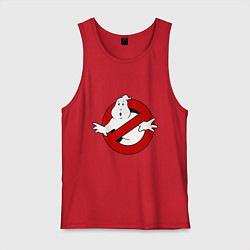 Майка мужская хлопок Ghostbusters - logo, цвет: красный