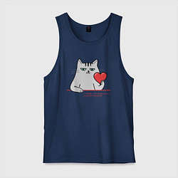 Мужская майка Кот с сердцем