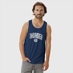 Майка мужская хлопок Thunder, цвет: тёмно-синий — фото 2