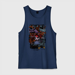 Майка мужская хлопок Монстры Poppy Playtime, цвет: тёмно-синий