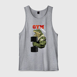 Майка мужская хлопок GYM fitness - crocodile, цвет: меланж