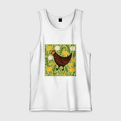 Майка мужская хлопок Курочка ряба, цвет: белый