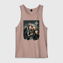 Майка мужская хлопок Metallica cool dudes - thrash metal, цвет: пыльно-розовый