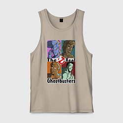 Майка мужская хлопок The real ghostbusters, цвет: миндальный