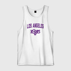Майка мужская хлопок Los Angeles hoops, цвет: белый