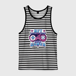 Майка мужская хлопок NFT - Gamer, цвет: черная тельняшка