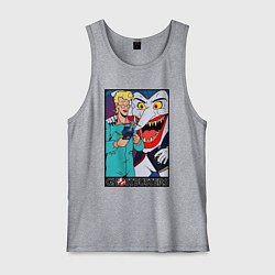 Майка мужская хлопок Ghostbusters - Egon and goblin, цвет: меланж