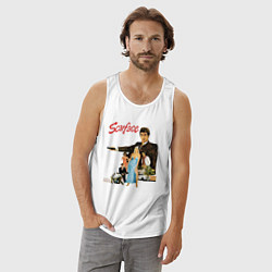 Майка мужская хлопок Scarface: Герои фильма, цвет: белый — фото 2