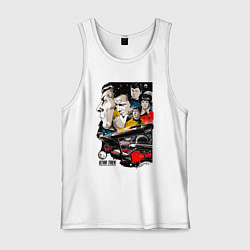 Майка мужская хлопок Star Trek: Команда Энтерпрайз, цвет: белый