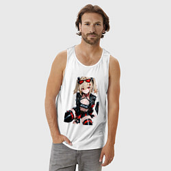 Майка мужская хлопок Burnice White Zenless Zone Zero, цвет: белый — фото 2