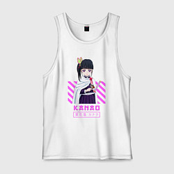 Майка мужская хлопок Клинок рассекающий демонов Kanao, цвет: белый