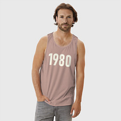 Майка мужская хлопок Рожден 1980, цвет: пыльно-розовый — фото 2