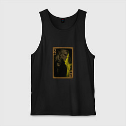 Майка мужская хлопок Карта Аскейра Калионора: король треф, цвет: черный