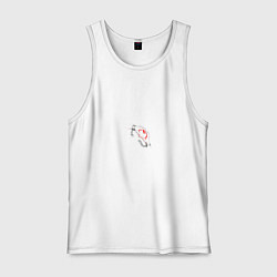 Майка мужская хлопок Heart with hands - разрыв оков, цвет: белый