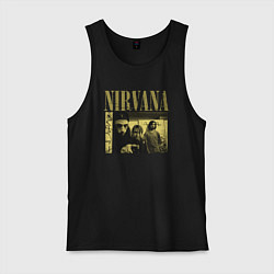 Майка мужская хлопок Nirvana foto band, цвет: черный