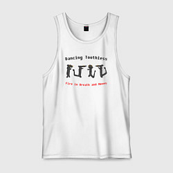 Майка мужская хлопок Танцующий дракон Беззубик, цвет: белый