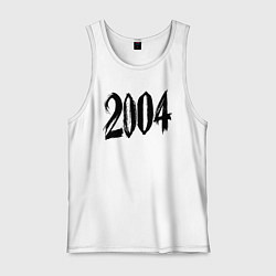Майка мужская хлопок 2004 штрихами, цвет: белый