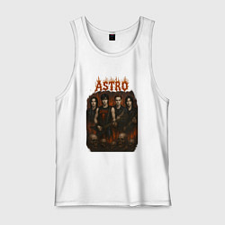 Майка мужская хлопок Astro в стиле хэви метал, цвет: белый