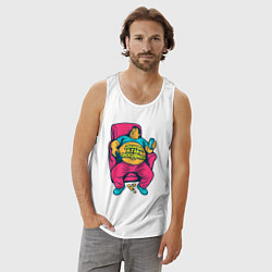 Майка мужская хлопок Знаешь, я так соскуфился, цвет: белый — фото 2