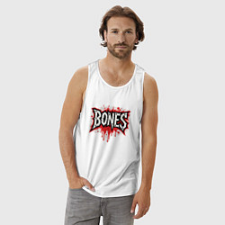 Майка мужская хлопок Логотип Bones, цвет: белый — фото 2
