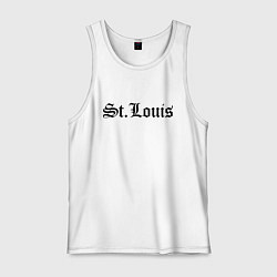 Майка мужская хлопок St Louis Missouri - USA, цвет: белый